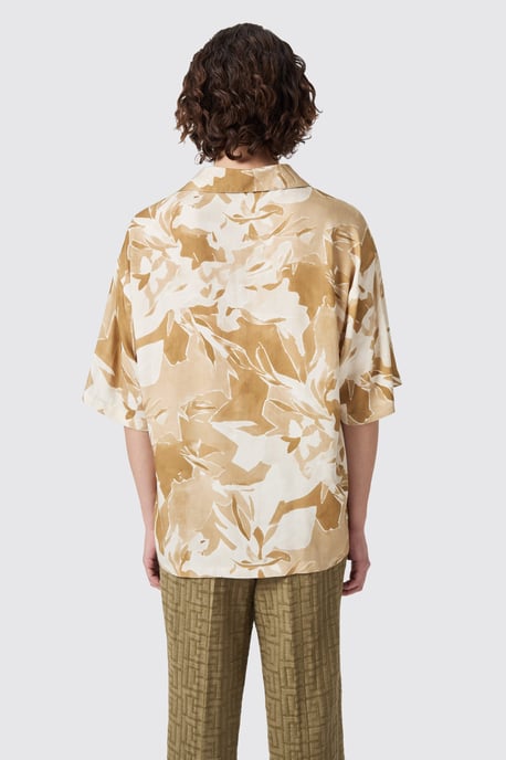 Vitrail Oversized Brown Abstract Shirt