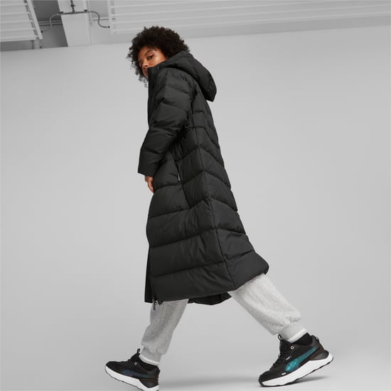 PUMA Womens Long Hooded Down Coat