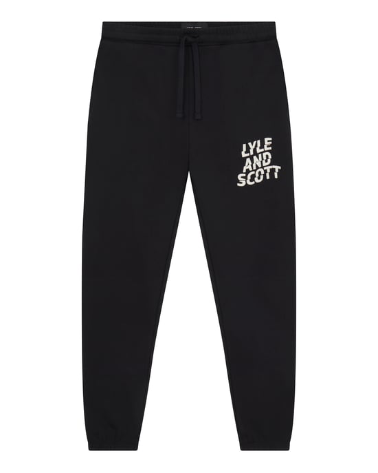 Men's Lyle & Scott Ripple Logo Jogger in Black - Image 5