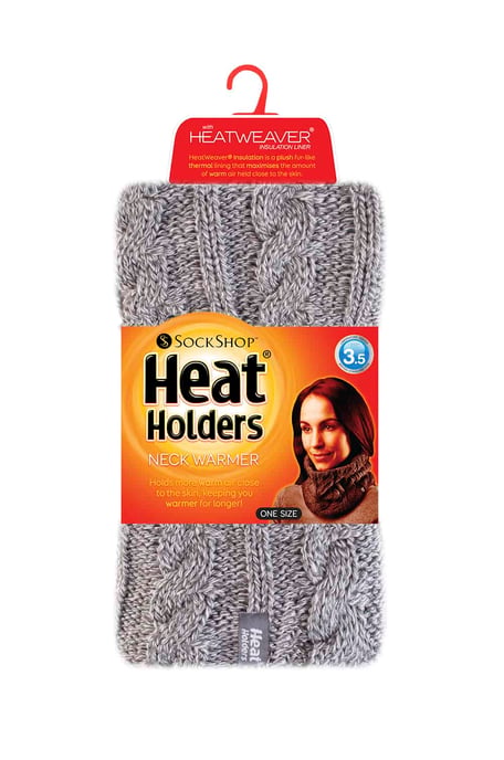 Heat Holders - Tjock kabelstickad fleecefodrad halsvärmare för damer - Image 2