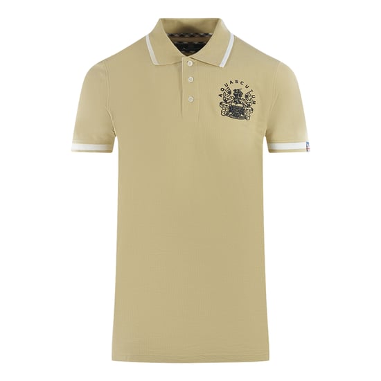 Aquascutum Tipped Aldis Beige Pikétröja - Image 1