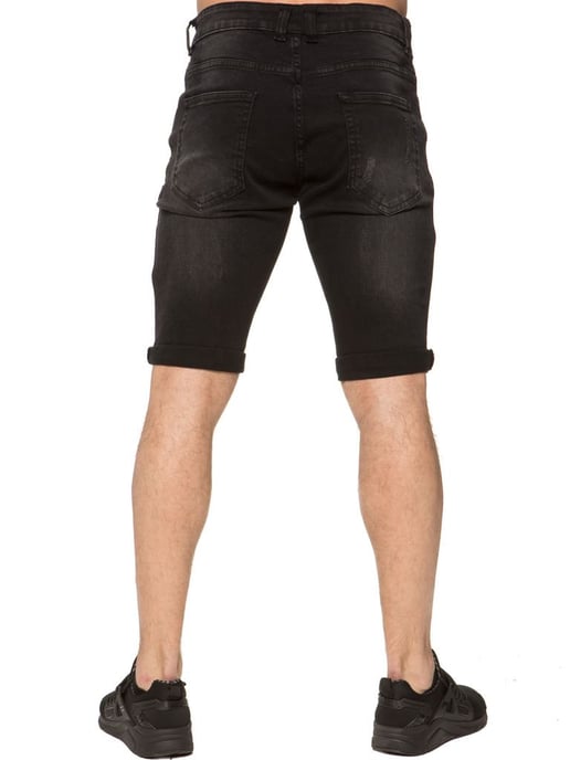 Mens Ripped Skinny Shorts - Image 3
