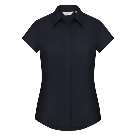 Russell Collectie Damesmuts Polycotton Makkelijk te onderhouden Gepast Poplin Shirt (Franse marine) - Image 1
