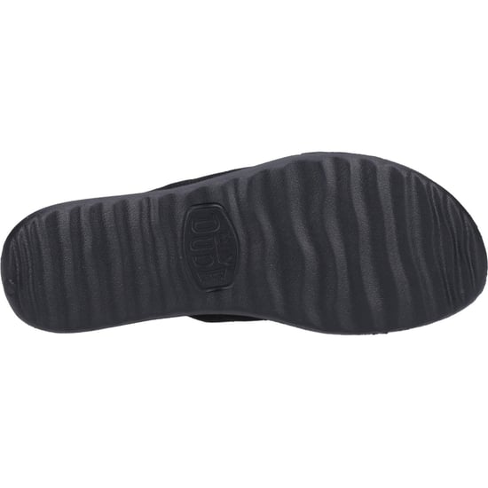 HEYDUDE Christi Slide Distressed Polyurethane Women's Black Sandals - Image 3