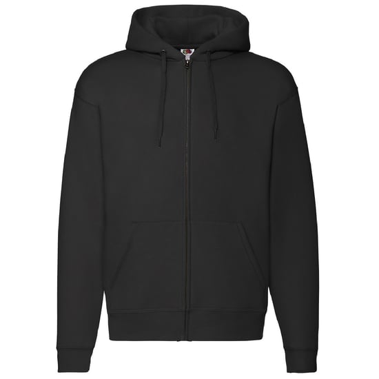 Fruit Of The Loom Mens Zip Through Hooded Sweatshirt / Hoodie (Black) - Image 1