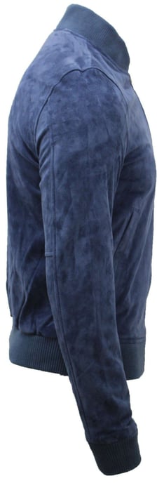 Varsity Soft Suede Leather Bomber Jacket