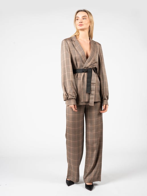 Pinko Trousers Barile Woman's Brown - Image 2