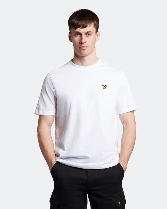 Lyle & Scott Chunky Slub T-Shirt in White - Image 1