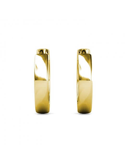 Circle Hoop Earrings - Gold and Crystal - Image 5