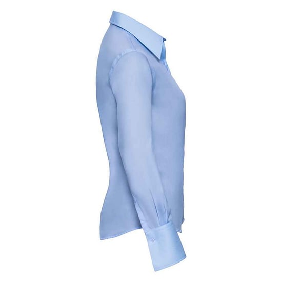 Russell Collection Womens/Ladies Ultimate Non-Iron Long-Sleeved Shirt (Bright Sky) - Image 3