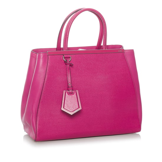 Vintage Fendi 2Jours Leather Satchel Pink