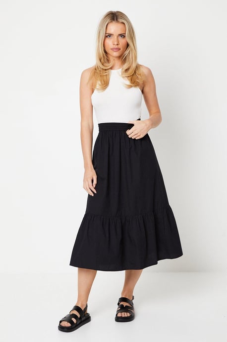 Petite Poplin Midi Skirt - Image 1