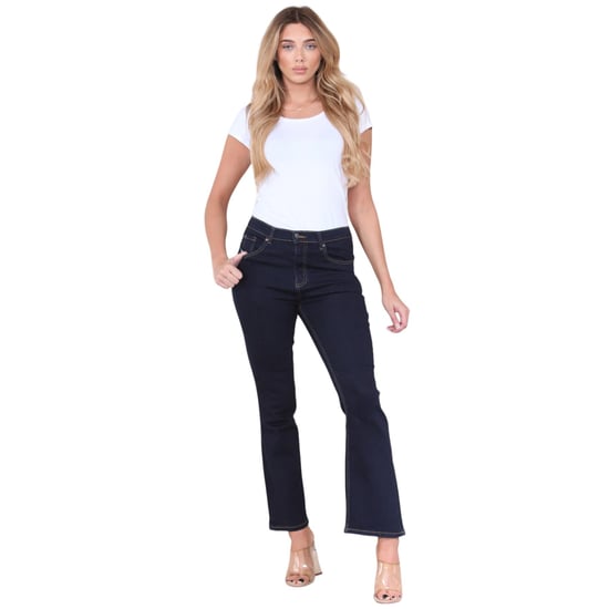 Dames Magic Shaping High Waisted Slim Flare Leg Jeans in Indigo - Image 5