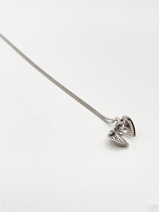 Small Heart Locket Necklace in Silver