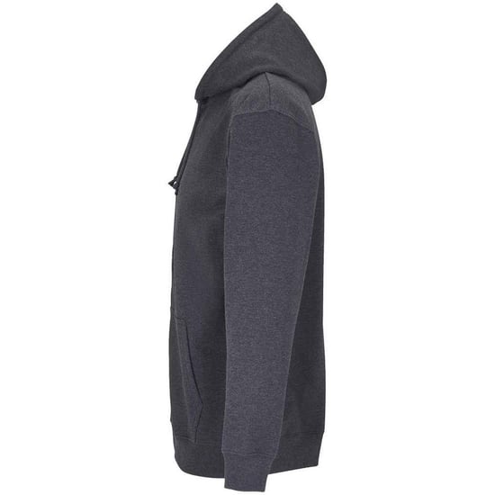 SOLS Unisex Adult Carter Full Zip Hoodie (Charcoal Melange) - Image 3
