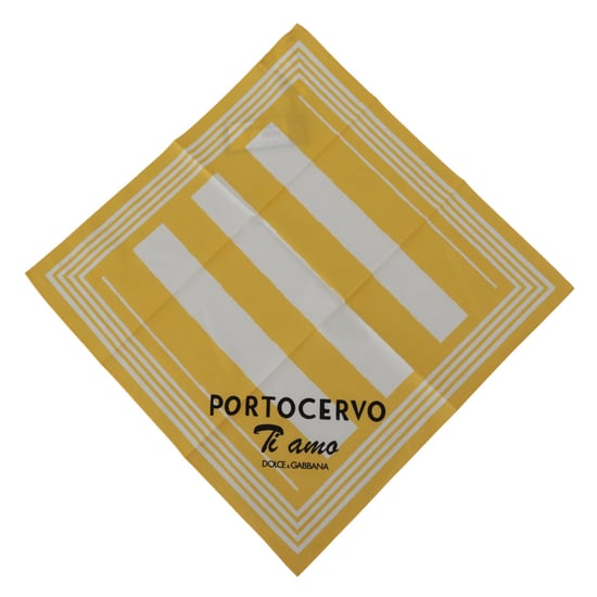 Dolce & Gabbana Yellow Portocervo Cotton Shawl Wrap Women's Scarf - Image 1