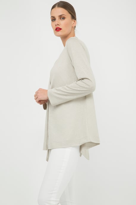Open Front Linen Cardigan