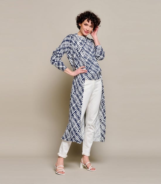Flea Cardigan Navy / Wit - Image 6