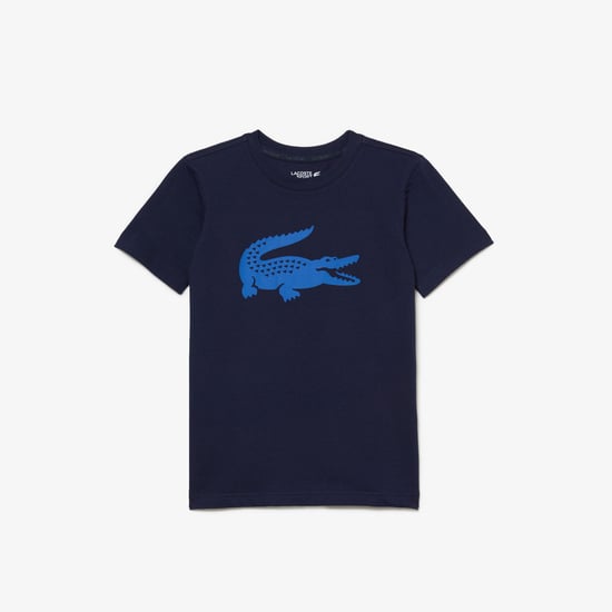 Boy's Lacoste SPORT Tennis Oversized Croc T-Shirt in Navy