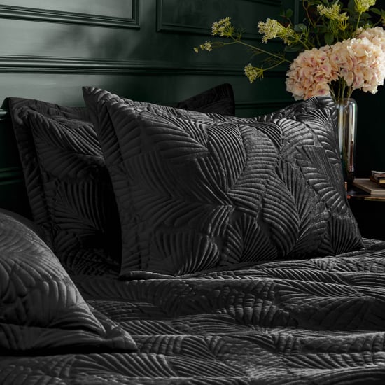 Palmeria Quilted Velvet Duvet Cover Set - Image 3