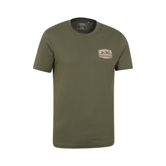 Mountain Warehouse Mens Badge Organic T-Shirt (Khaki Green)