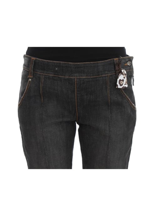 Ermanno Scervino Kvinno Grå Bomulls Slim Fit Denim Jeans - Image 5