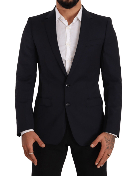 Dolce & Gabbana Herrar Mörkblå Enkelknäppt Kappa MARTINI Blazer - Image 1