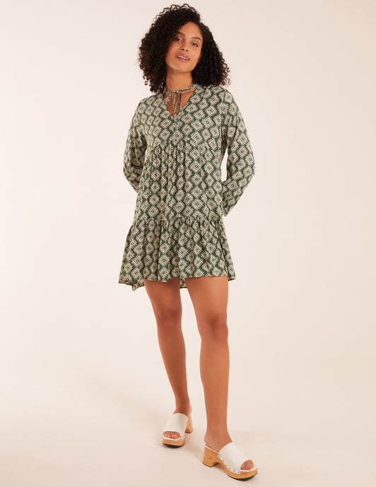 Abstract Geometric Tunic Dress