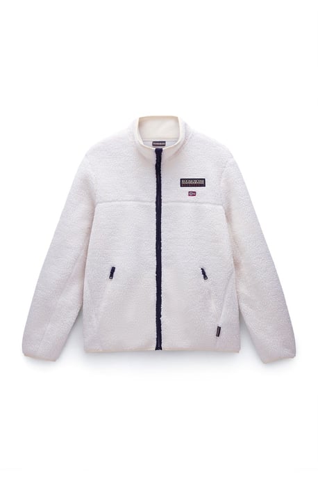 Tynik Sherpa Full Zip Fleece White Heron - Image 1