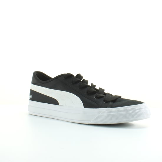 Puma Capri Black Canvas Mens Lace Up Trainers 369246 01