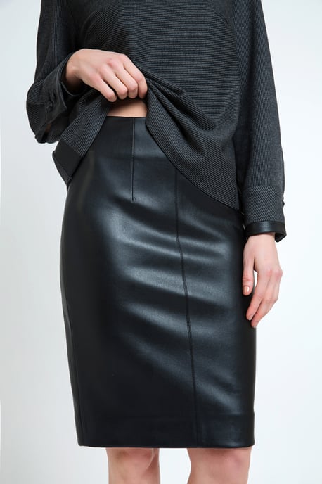 Pleather Pencil Skirt
