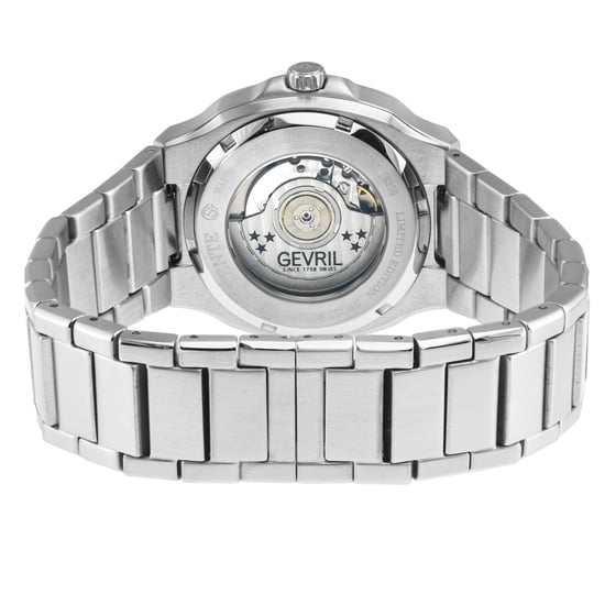 GV2 Potente Silver/Black Dial Stainless Steel Swiss Automatic ETA 2895 Watch