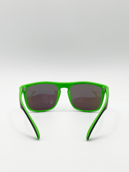 Matte Wayfarer Sunglasses with Case - Polarised With Blue Mirrored Lens - Image 5