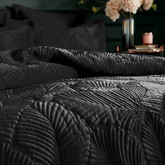 Palmeria Quilted Velvet Duvet Cover Set - Image 2