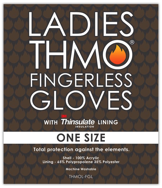 Ladies Thermal Fingerless Gloves | THMO | Winter Fleece Lined Soft Thinsulate Gloves for Women - Purple - Image 2