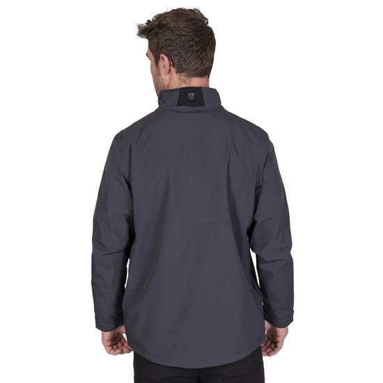 Island Green Mens Stretch Golf Waterproof Jacket (Charcoal/Black) - Image 2