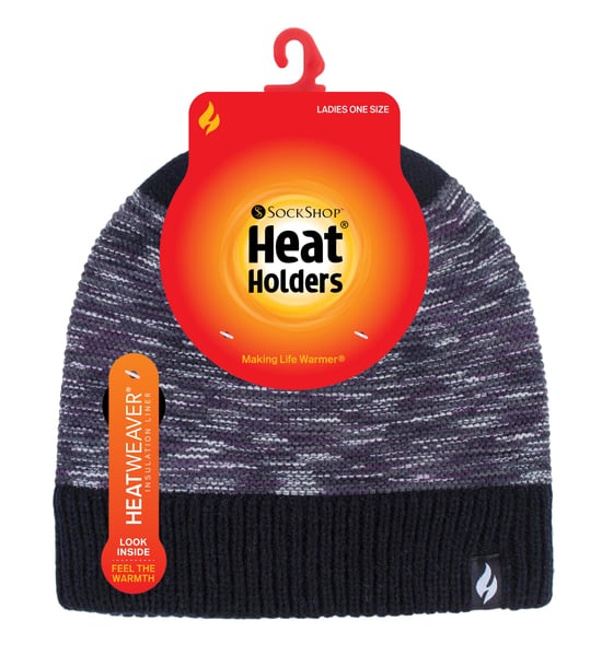 HEAT HOLDERS - Ladies Thermal Knitted Beanie Hat for Winter - Image 2