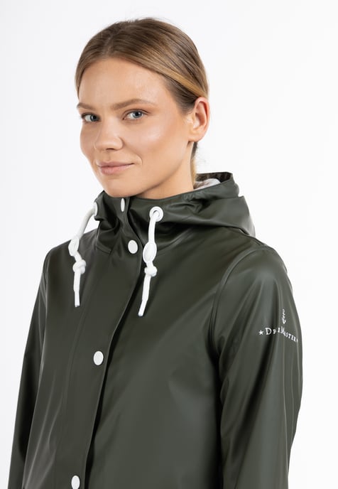 Dreimaster Regenjas Dames donkere olijf - Image 3