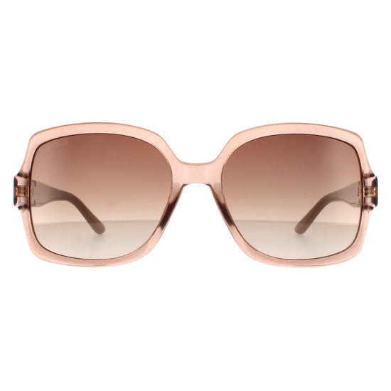 Jimmy Choo Square Womens Crystal Nude Brown Gradient Sunglasses - Image 1