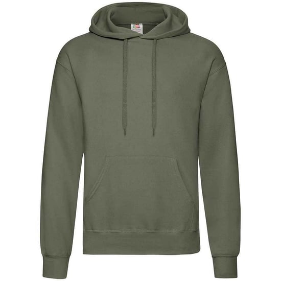 Fruit of the Loom Adults Unisex Classic Hooded Sweatshirt (Classic Olive) - Image 1