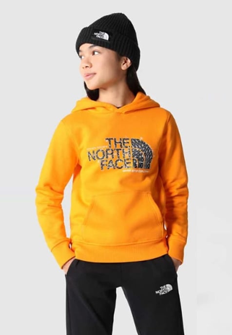 The North Face Kids Drew Peak Overhead Hoodie in Oranje - Image 1
