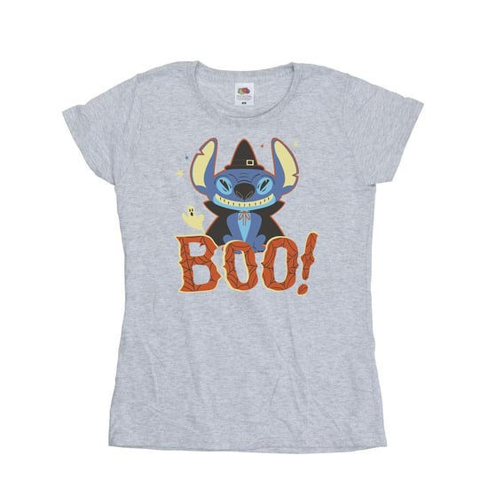 Disney Womens/Ladies Lilo & Stitch Boo! Cotton T-Shirt (Sports Grey)