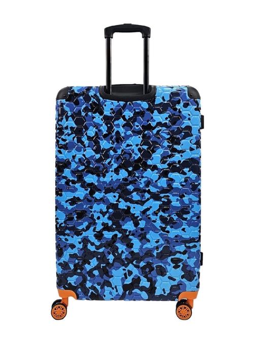 Hardshell Blue Cabin Suitcase Set Robust 8 Wheel ABS Luggage Travel Bags