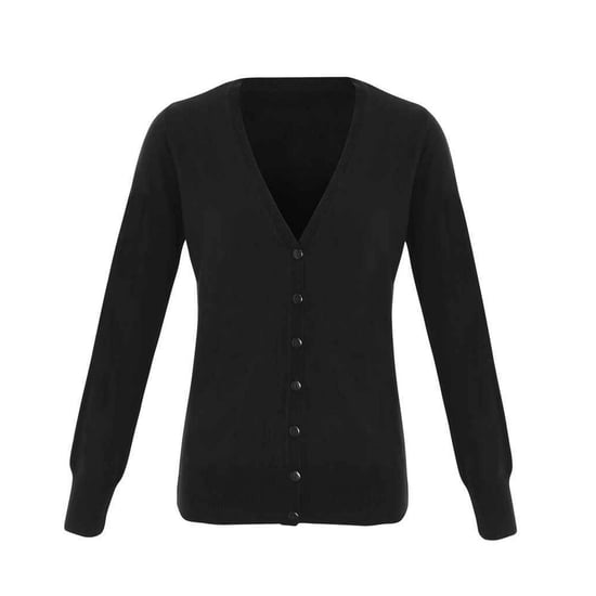 Premier Dames/Dames Essential Acryl V Hals Vest (Zwart) - Image 1