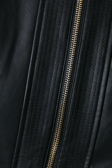 Petite Black Faux Leather Seam Detail Jacket - Image 5