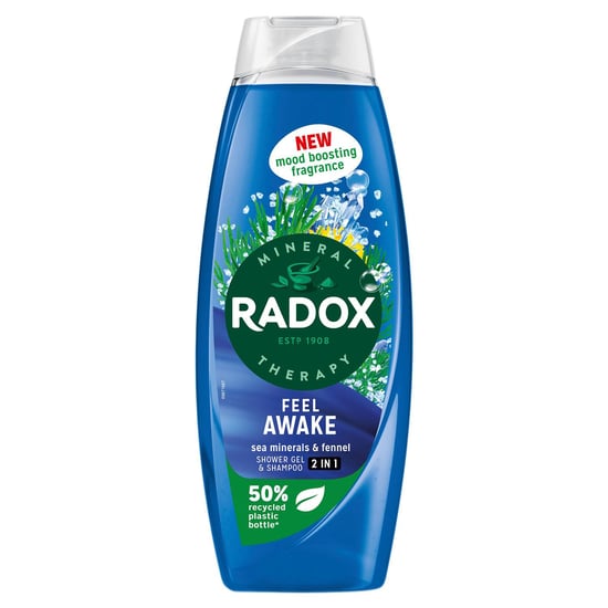 Radox Body Wash & Shampoo 2in1 Feel Awake Men with Fennel & Sea Minerals 675ml, 3 Pack