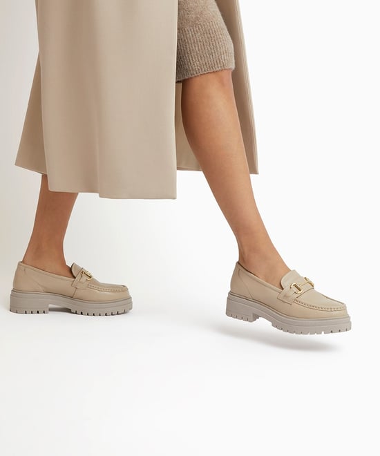 Dune Ladies GALLAGHER Leather Tractor Sole Snaffle Loafers - Image 3