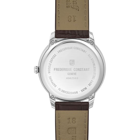 Frédérique Constant Moneta Moonphase Unisex Horloge Bruin FC-206S3S6 - Image 2