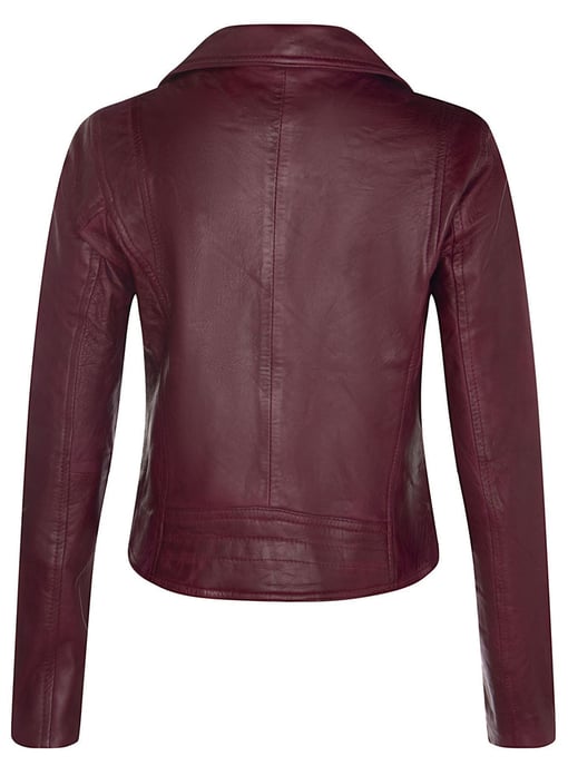 Classic Women's Brando Leather Biker Jacket from Loughton