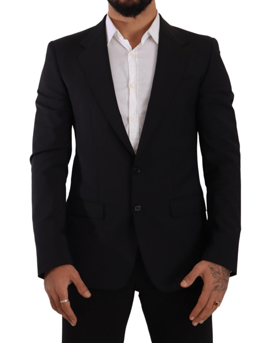 Dolce & Gabbana Herrars svart slim fit väst 2-knapp MARTINI kavaj - Image 1